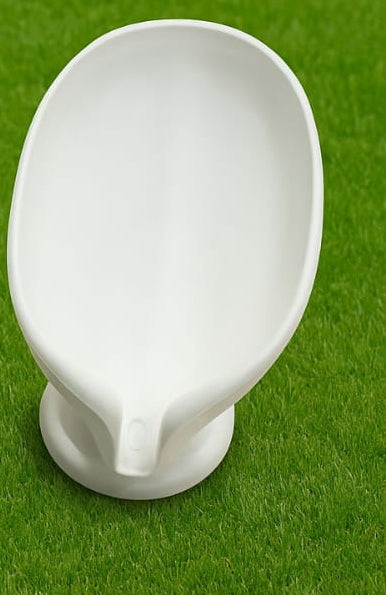 Ceramic Soap Holder with Drain – Elevated Design Bathroom Sink Dish for Bar Soaps - Green