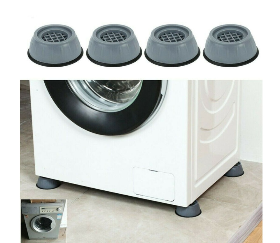 4Pcs Universal Anti‑Vibration Feet Pads | Washing Machine, Dryer, Refrigerator & Furniture Non‑Slip Rubber Mat (Big Size)