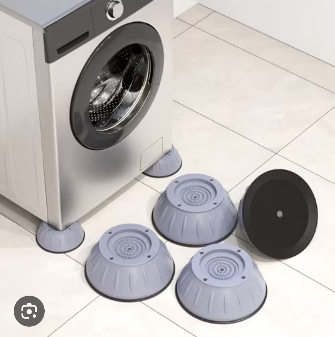 4Pcs Universal Anti‑Vibration Feet Pads | Washing Machine, Dryer, Refrigerator & Furniture Non‑Slip Rubber Mat (Big Size)